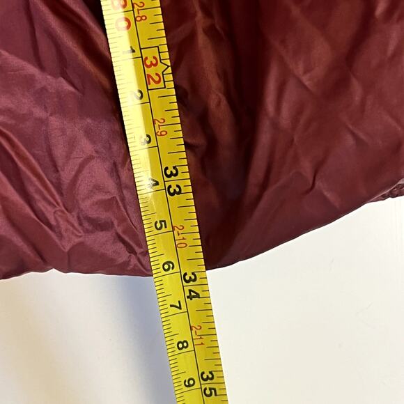 NWOT Athleta XS Burgundy Lofty Down Hooded Coat Puffer Parka Maple Maroon Red - Picture 16 of 16